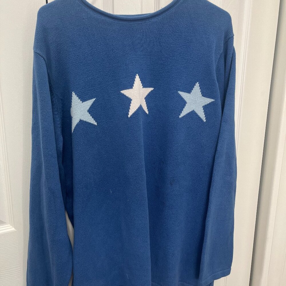 Blue Sweater with Stars